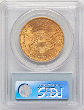 1865-S $20 Liberty Double Eagle PCGS MS62