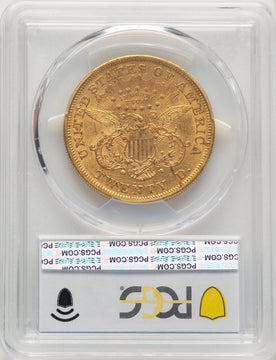 1866 $20 Liberty Double Eagle PCGS AU55