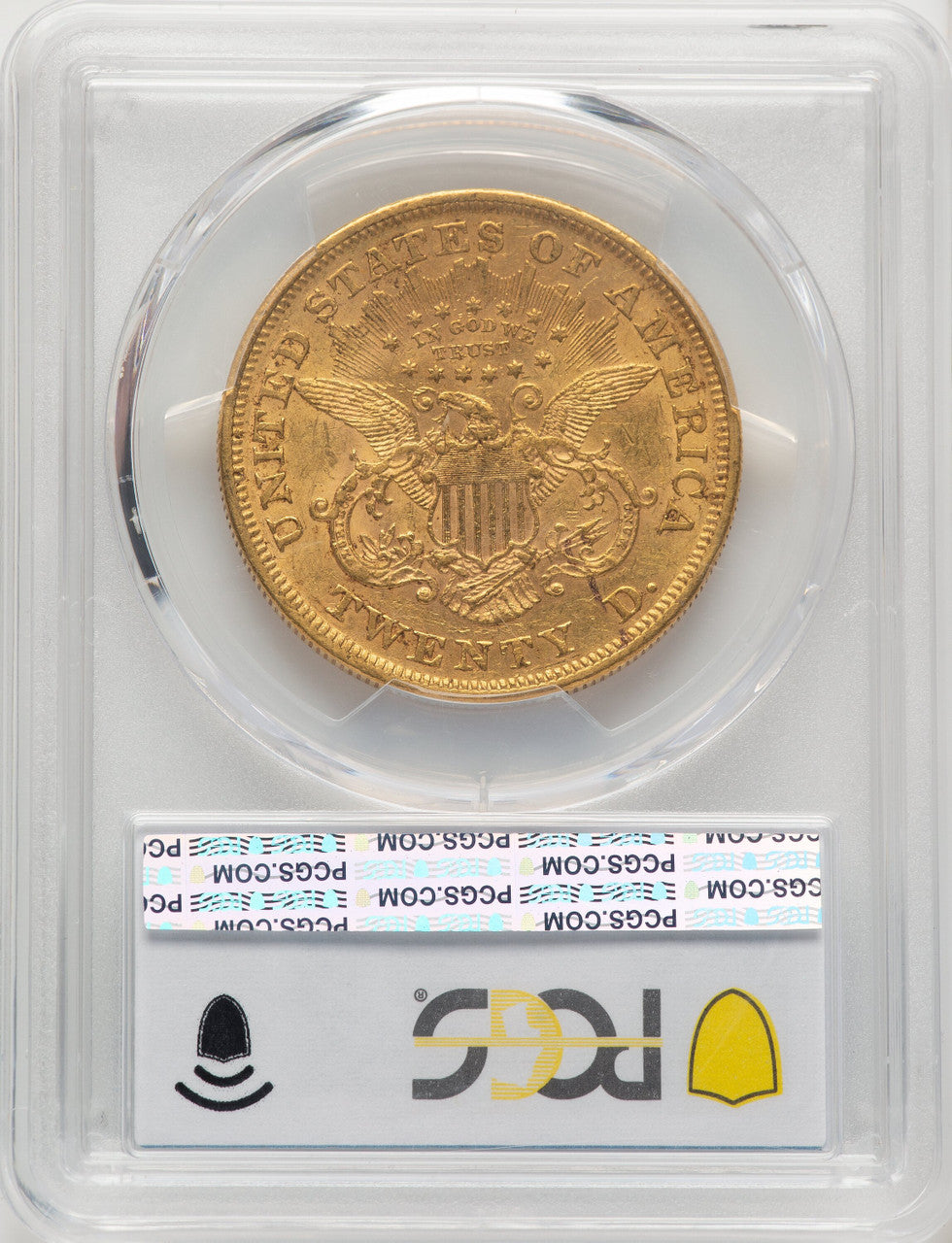 1866 $20 Liberty Double Eagle PCGS AU55