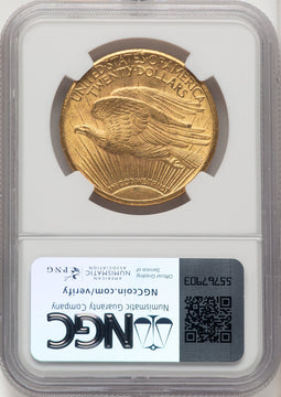 1908-S $20 Saint-Gaudens Double Eagle NGC MS61 (774580025)