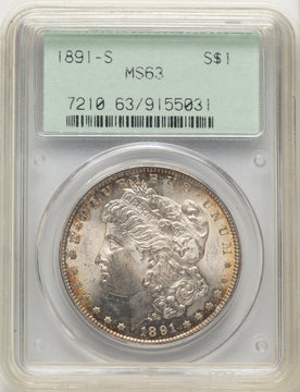 1891-S Morgan Dollar PCGS MS63