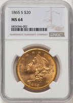 1865-S $20 Liberty Double Eagle NGC MS64 (774580023)