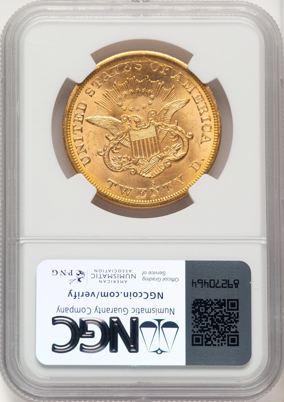 1865-S $20 Liberty Double Eagle NGC MS64 (774580023)