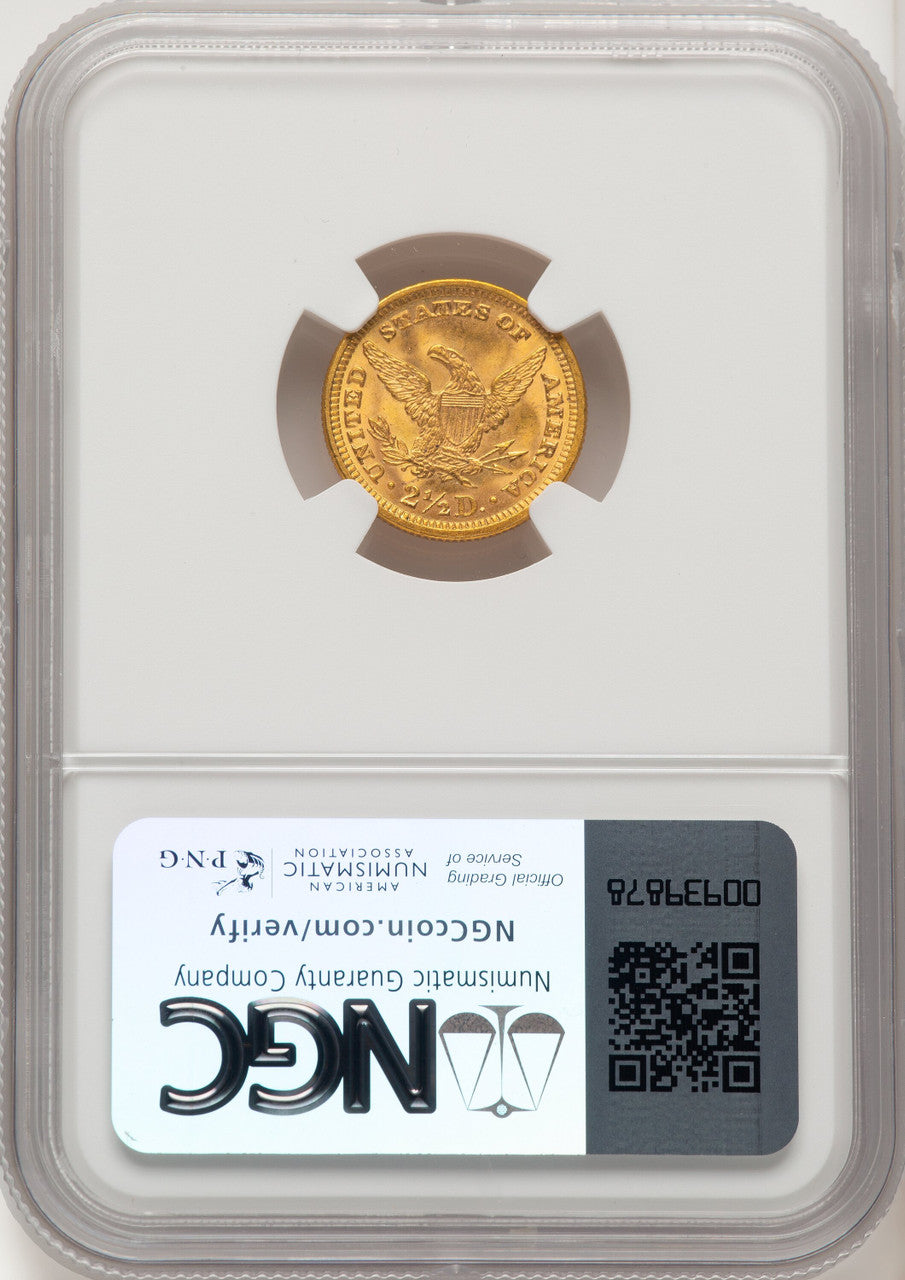 1888 $2.50 Liberty Quarter Eagle NGC MS65 (506637007)