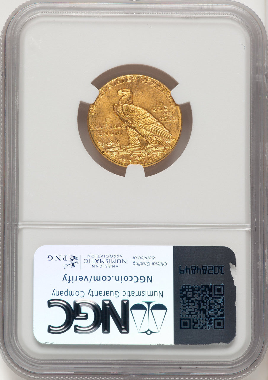 1910-D $5 Indian Half Eagle NGC MS64 (774225037)