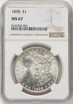 1898 Morgan Dollar NGC MS67 (773672004)