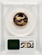 2003-W $10 Quarter-Ounce Gold Eagle Blue Gradient PCGS PR70