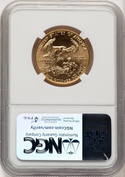1986 $25 Half-Ounce Gold Eagle Brown Label NGC MS70