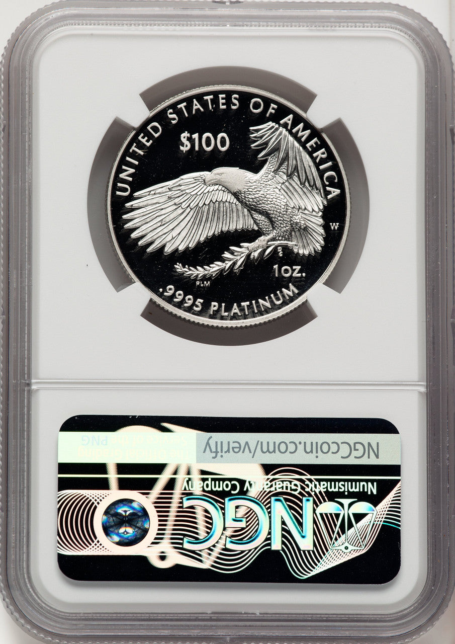 2022-W $100 One-Ounce Platinum Eagle Freedom of Speech Mike Castle NGC PF70