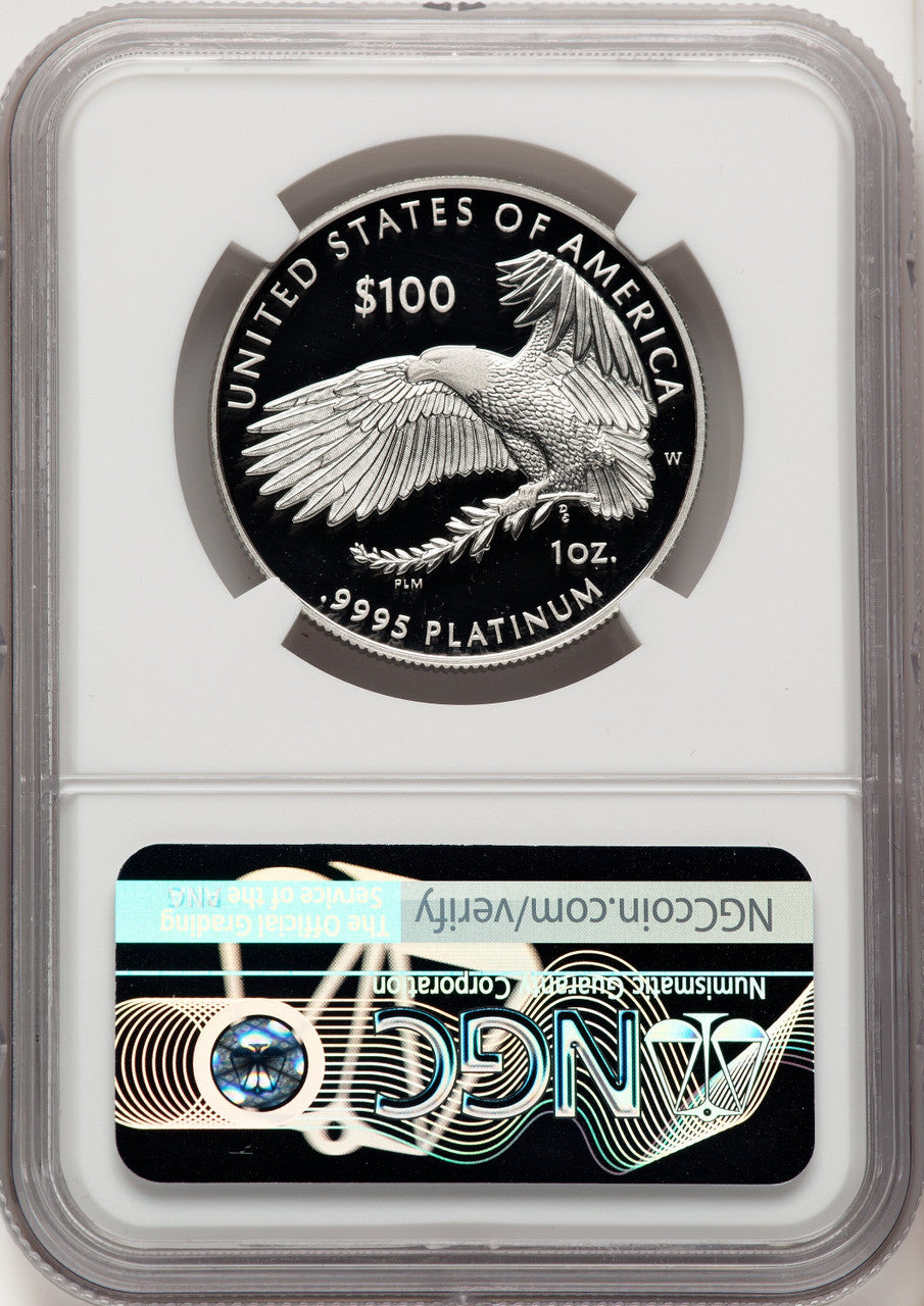 2023-W $100 One-Ounce Platinum Eagle First Strike Mike Castle NGC PF70