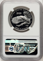 2018-W $100 One Ounce Platinum Eagle Life First Strike ER Kenneth Bressett Red Book NGC PF70