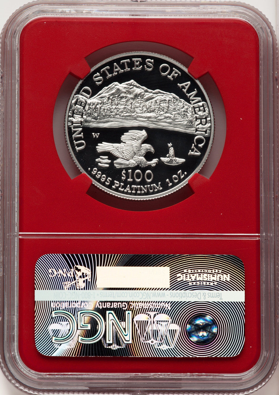 2002-W $100 One-Ounce Platinum Eagle Statue of Liberty Mike Castle NGC PF70 (520435023)