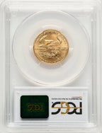 2007-W $10 Quarter-Ounce Gold Eagle Blue Gradient PCGS MS70