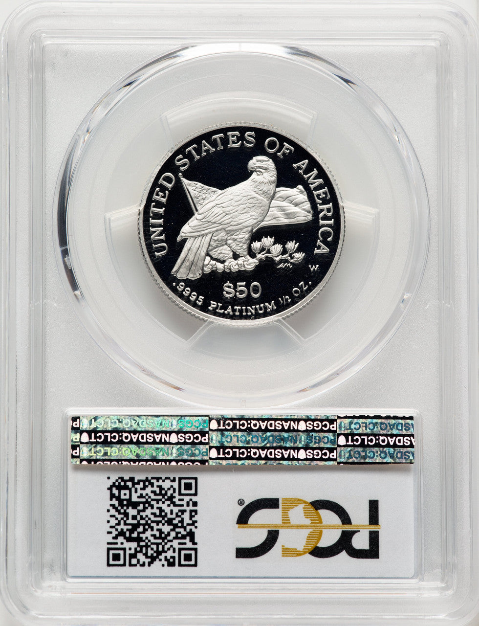 2003-W $50 Half-Ounce Platinum Eagle Blue Gradient PCGS PR70 (520203167)