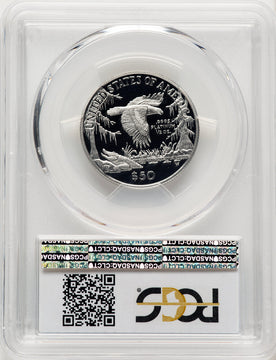 1999-W $50 Half-Ounce Platinum Eagle Statue of Liberty Blue Gradient PCGS PR70 (520203171)