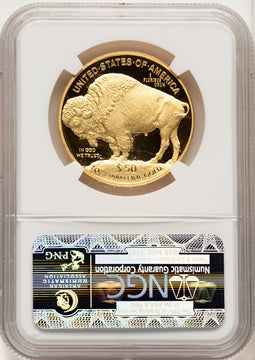 2014-W $50 One-Ounce Gold Buffalo First Strike ER Blue NGC PF70 (507166109)