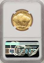 2008-W $25 Half-Ounce Burnished Gold Buffalo First Strike ER Mike Castle NGC MS70