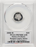 2008-W $10 Tenth-Ounce Platinum Eagle Michael Reagan Reagan Legacy Series PCGS PR70