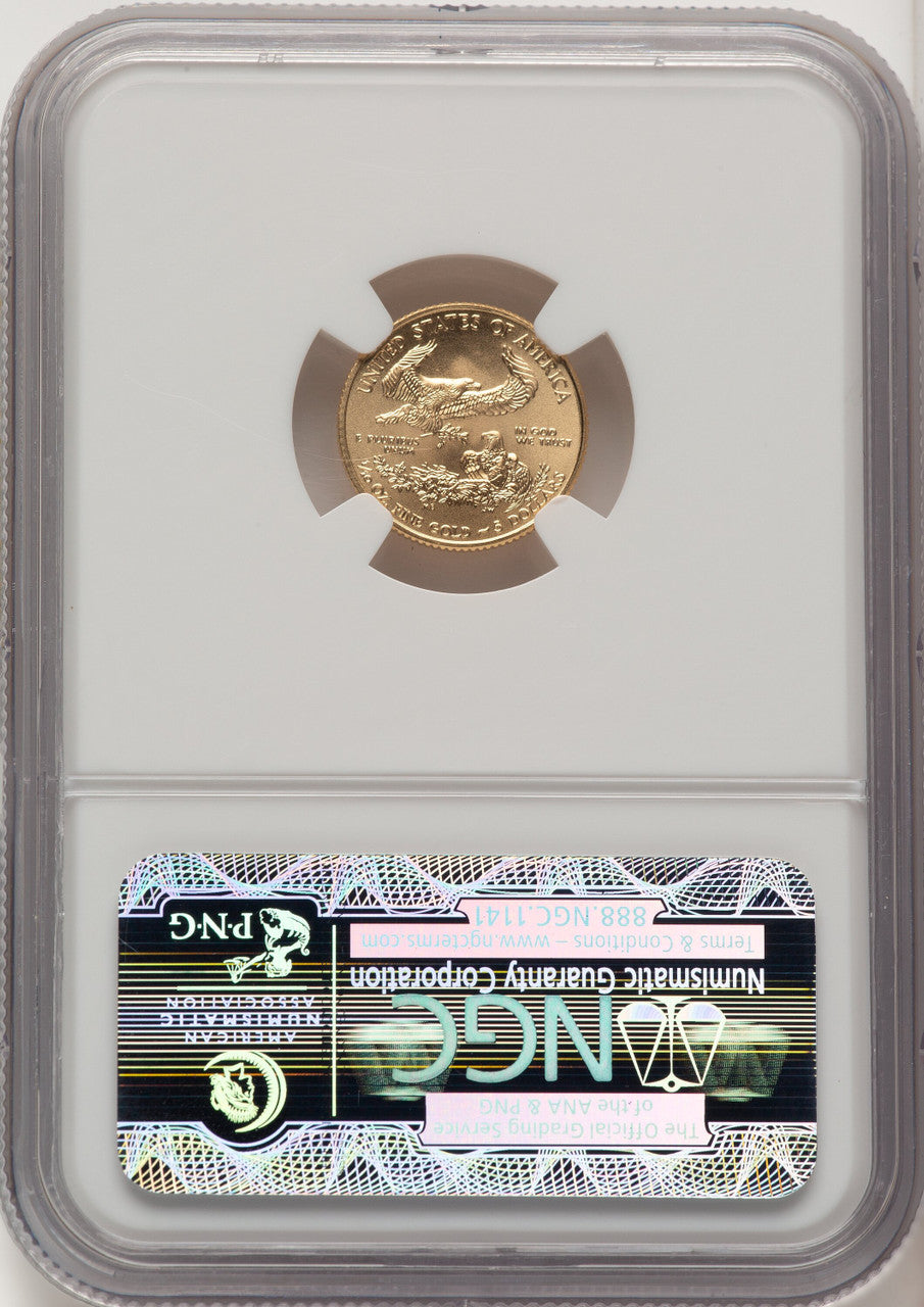2009 $5 Tenth-Ounce Gold Eagle First Strike ER Blue NGC MS70