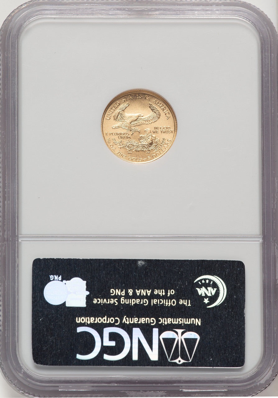 2005 $5 Tenth-Ounce Gold Eagle Brown Label NGC MS70