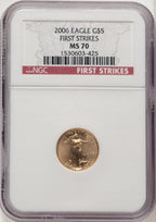 2006 $5 Tenth-Ounce Gold Eagle First Strike NGC MS70 (507166134)