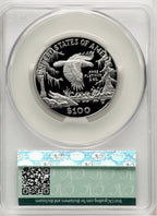 1999-W $100 One-Ounce Platinum Eagle Statue of Liberty Brown Label CACG PR70