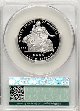 2004-W P$100 One-Ounce American Platinum Eagle Statue of Liberty Brown Label CACG PR70