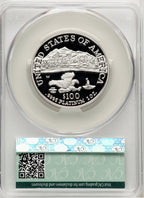 2002-W $100 One-Ounce Platinum Eagle Statue of Liberty Brown Label CACG PR70