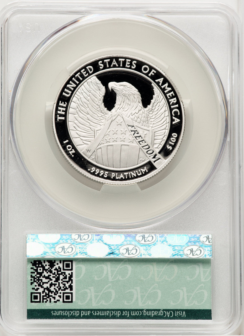 2007-W $100 One-Ounce Platinum Eagle Statue of Liberty CACG PR70
