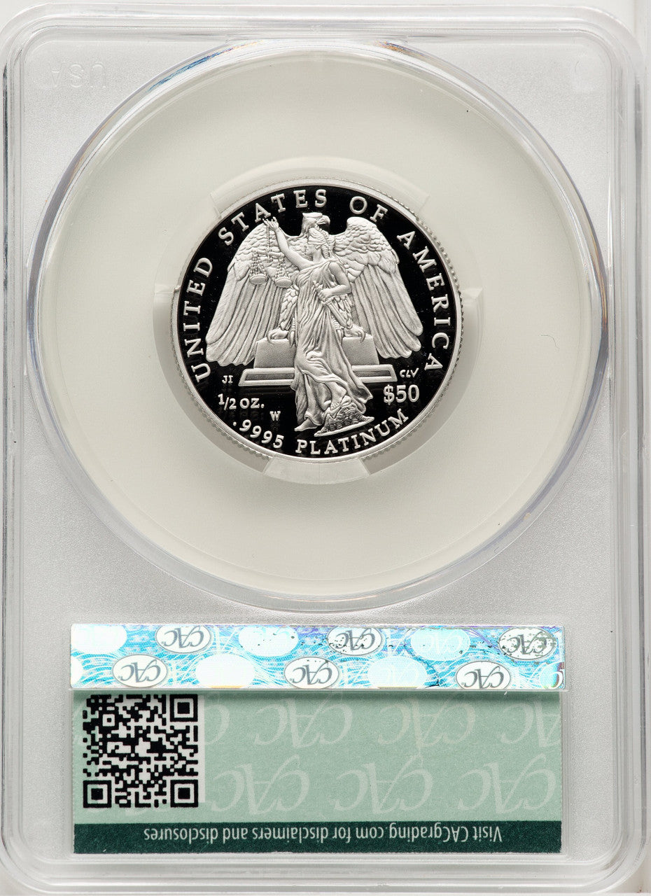 2008-W $50 Half-Ounce Platinum Eagle First Strike First Delivery CACG PR70