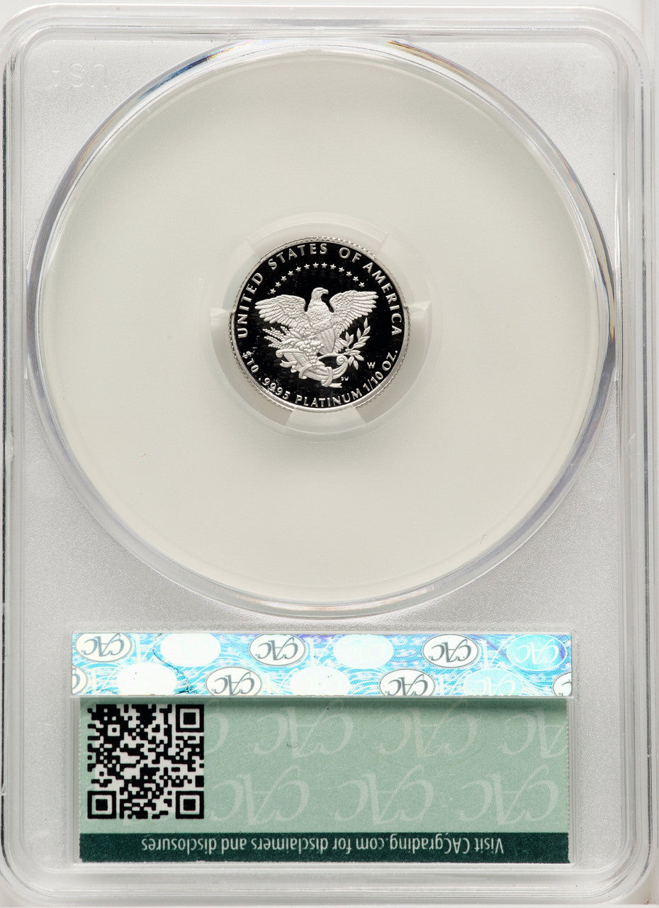 2005-W $10 Tenth-Ounce Platinum  CACG PR70