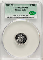 1999-W $10 Tenth-Ounce Platinum CACG PR70