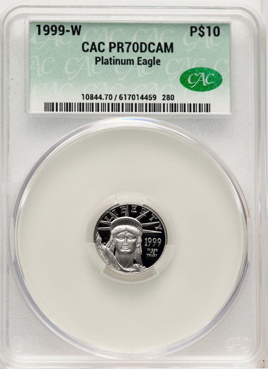 1999-W $10 Tenth-Ounce Platinum CACG PR70
