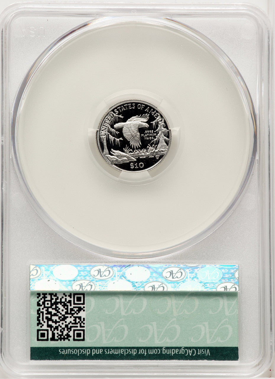 1999-W $10 Tenth-Ounce Platinum CACG PR70