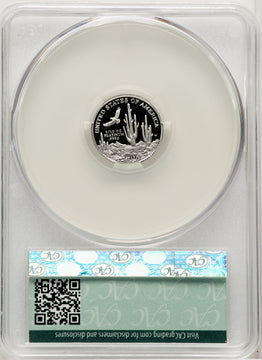 2001-W $10 Tenth-Ounce Platinum Blue Gradient CACG PR70