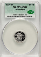 2004-W P$10 Tenth-Ounce Platinum Eagle CACG PR70