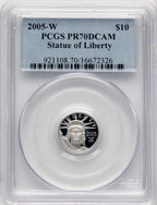 2005-W $10 Tenth-Ounce Platinum PCGS PR70