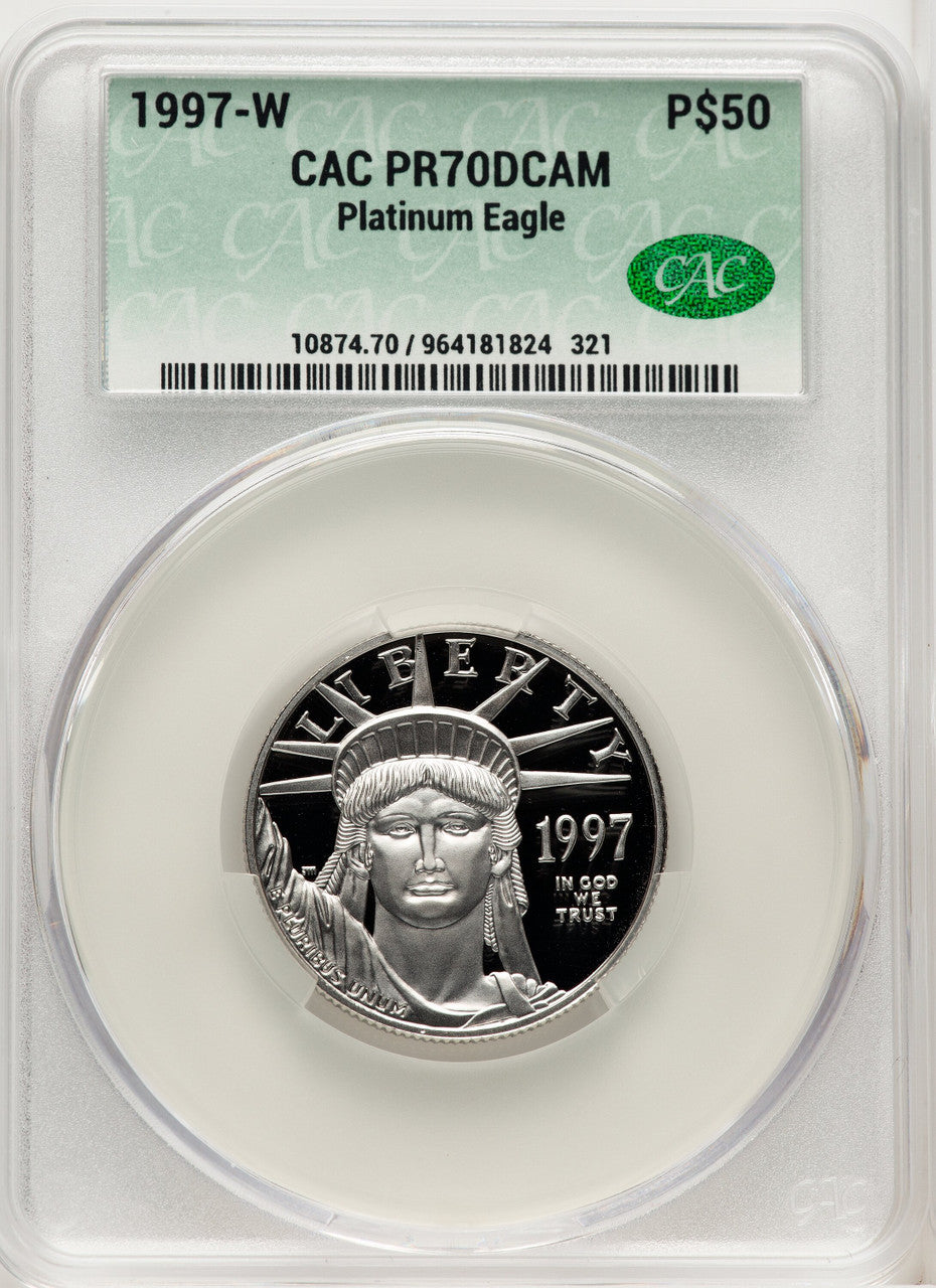 1997-W $50 Half-Ounce Platinum Eagle CACG PR70