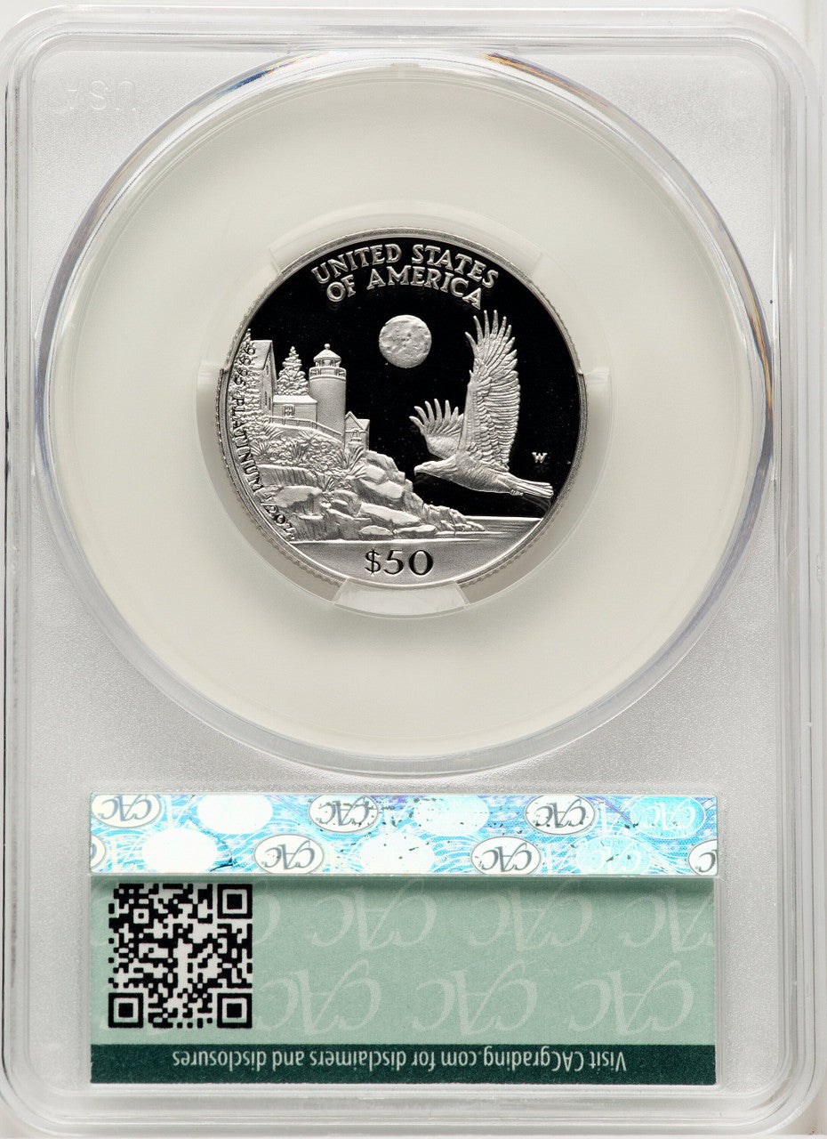 1998-W $50 Half-Ounce Platinum Eagle Blue Gradient CACG PR70
