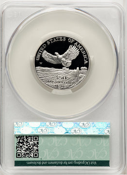 2000-W $50 Half-Ounce Platinum Eagle Statue of Liberty Blue Gradient CACG PR70