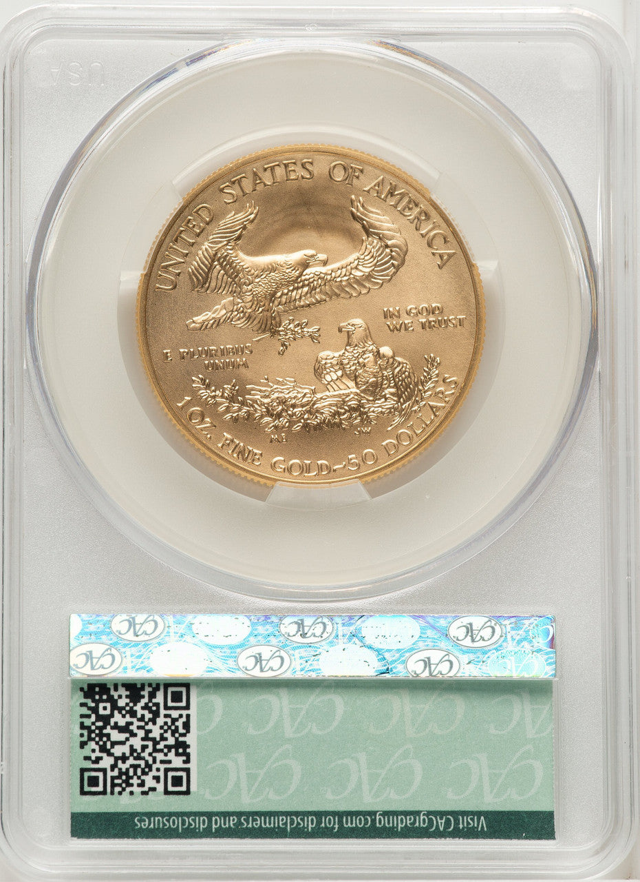 2014-W $50 One-Ounce Gold Eagle First Strike First Delivery CACG MS70