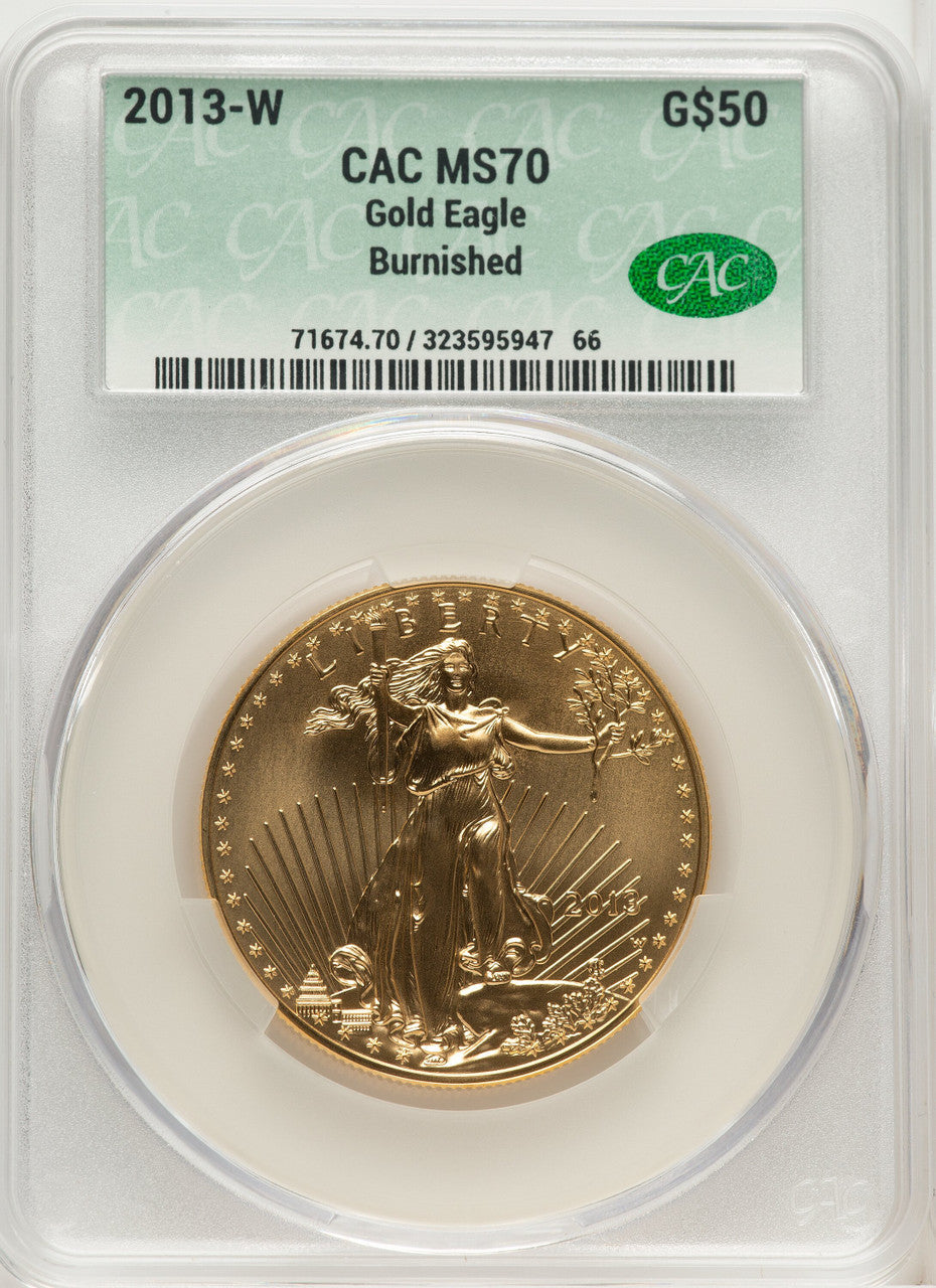 2013-W $50 One-Ounce Gold Eagle CACG SP70