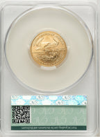 2008-W $10 Quarter-Ounce Gold Eagle Brown Label CACG MS70
