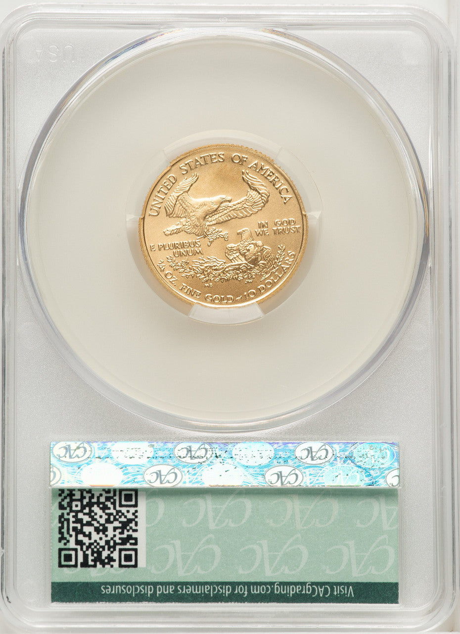 2006-W $10 Quarter-Ounce Gold Eagle CACG SP70