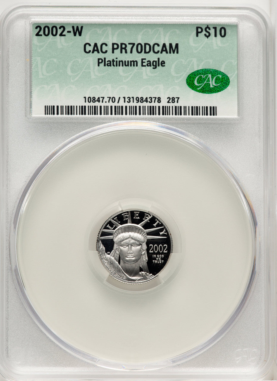 2002-W Platinum American Eagle 4-Coin Set CACG PR70