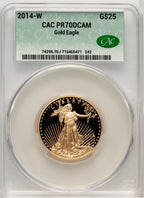 2014-W $25 Half-Ounce Gold Eagle DCAM CACG PR70