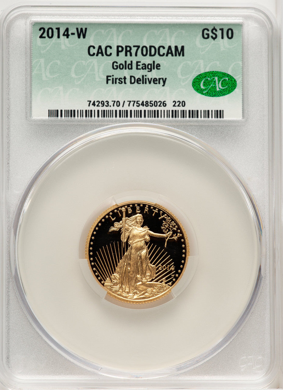 2014-W $10 Quarter-Ounce Gold Eagle First Strike CACG PR70