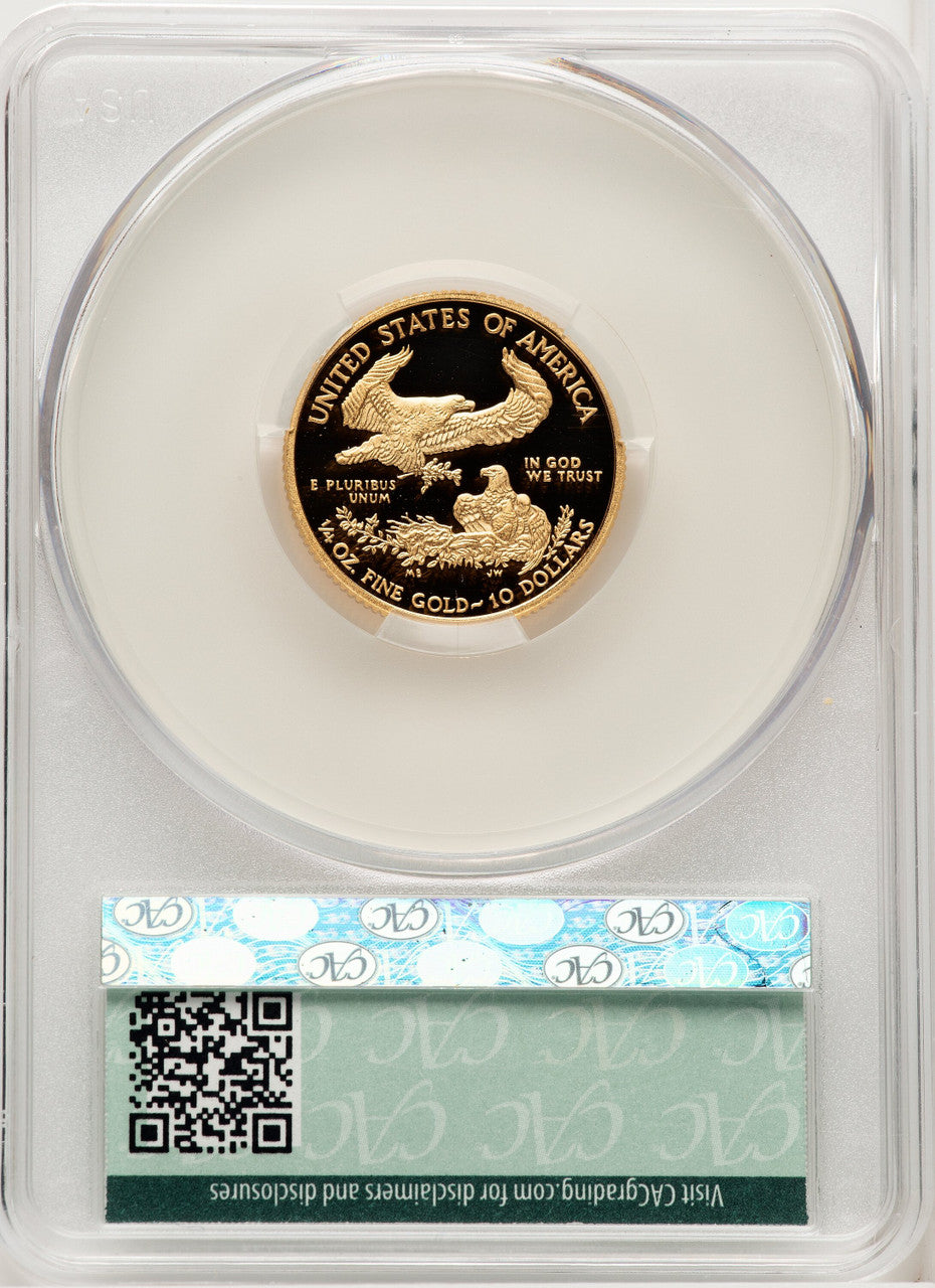 2014-W $10 Quarter-Ounce Gold Eagle First Strike CACG PR70