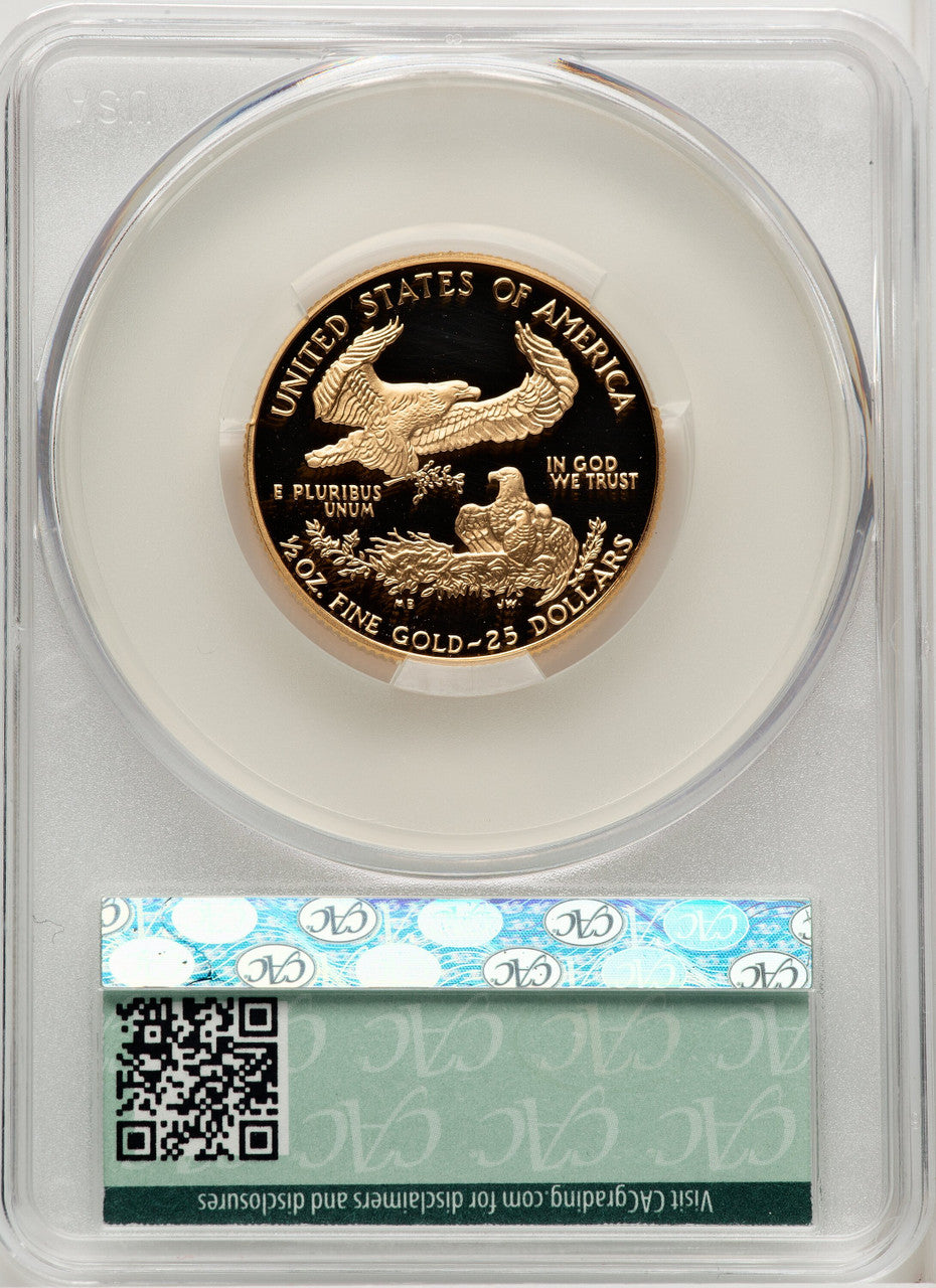 1998-W $25 Half-Ounce Gold Eagle CACG PR70