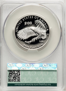 2019-W $100 One-Ounce Platinum Eagle Liberty First Day Of Delivery CACG PR70